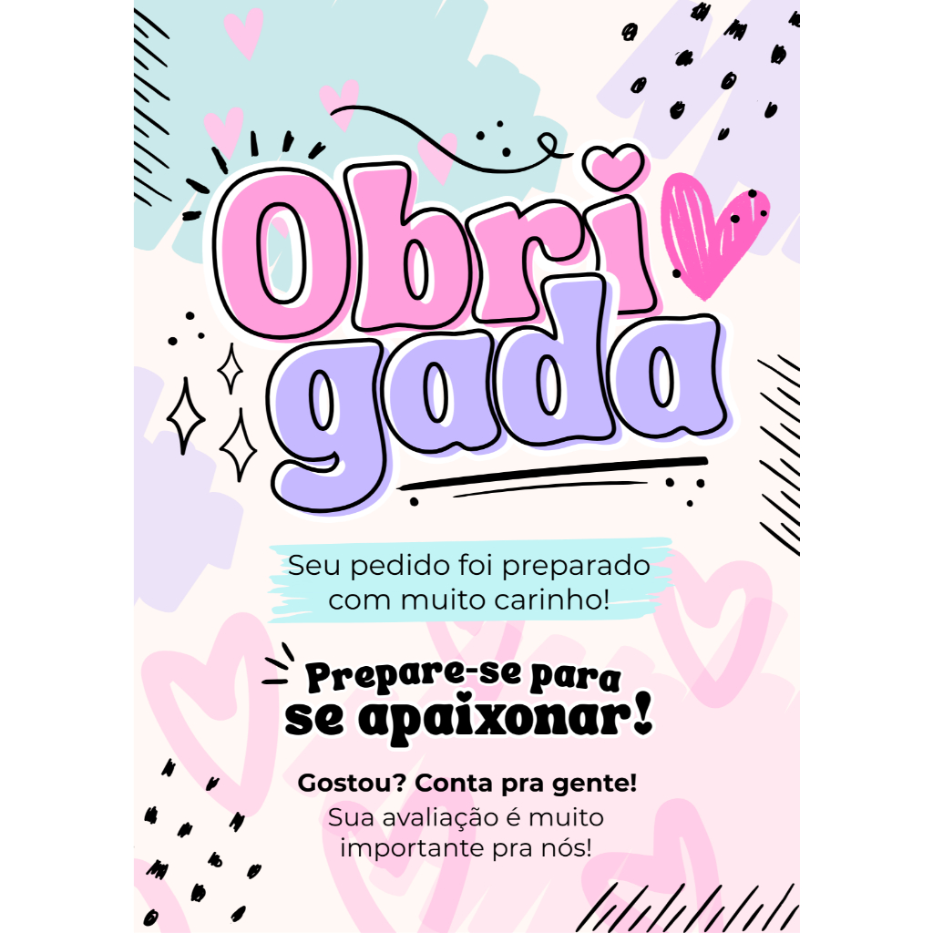 50 Cartão de agradecimento - Tag para empresas, Lojas, Envios, Embalagem, Mimo.