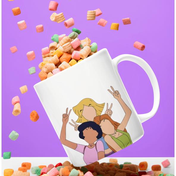 CANECA AMIGAS TRES ESPIAS DEMAIS l CANECA BRANCA