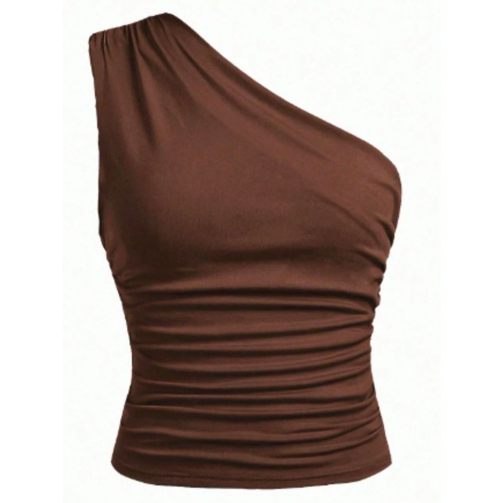 Blusa Um Ombro Só Feminina Elegante Tecido Viscose com Elastano tamanhos PP ao GG em Oferta na Shopee