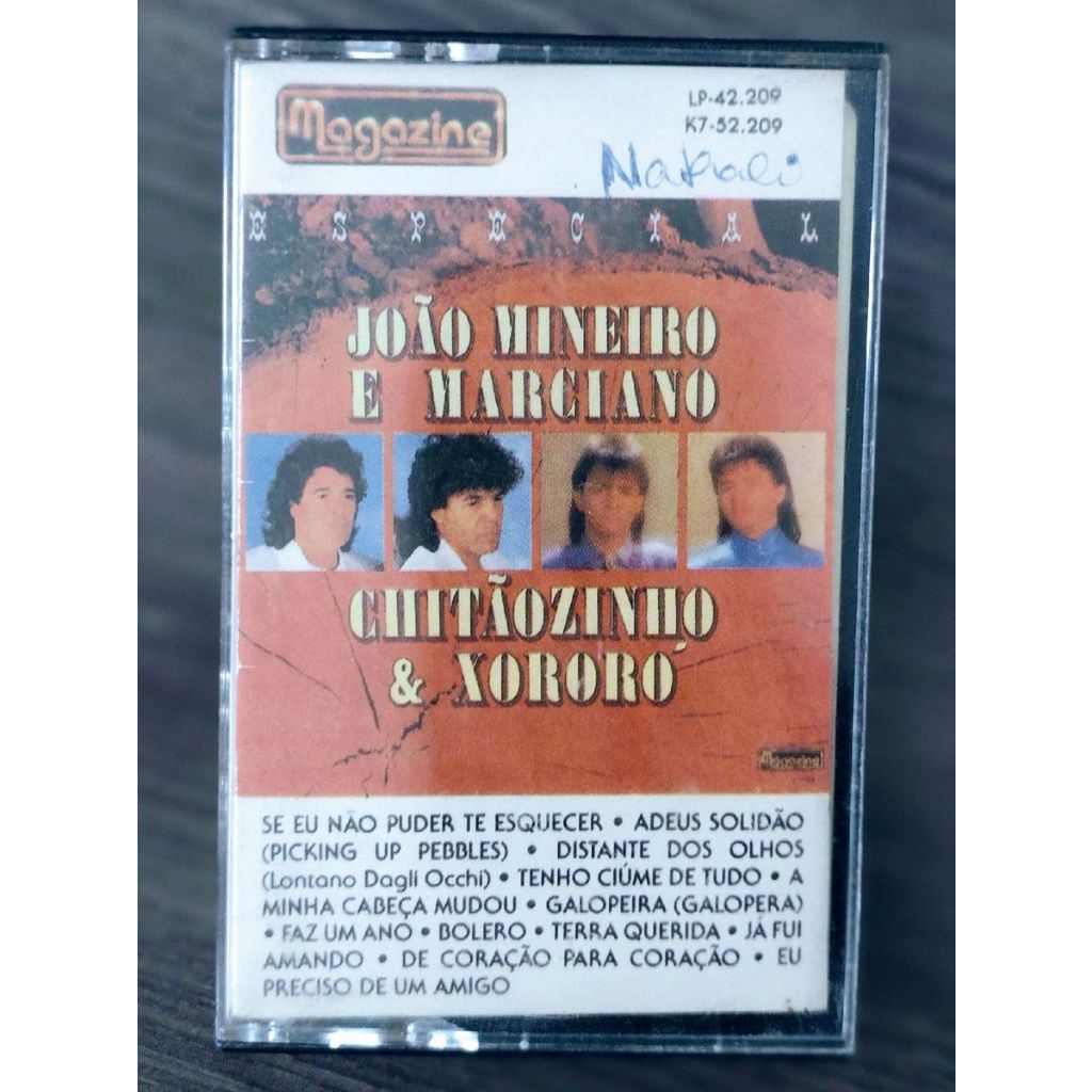 Fita Cassete K7 - João Mineiro E Marciano- Chitãozinho E Xororo - Especia em