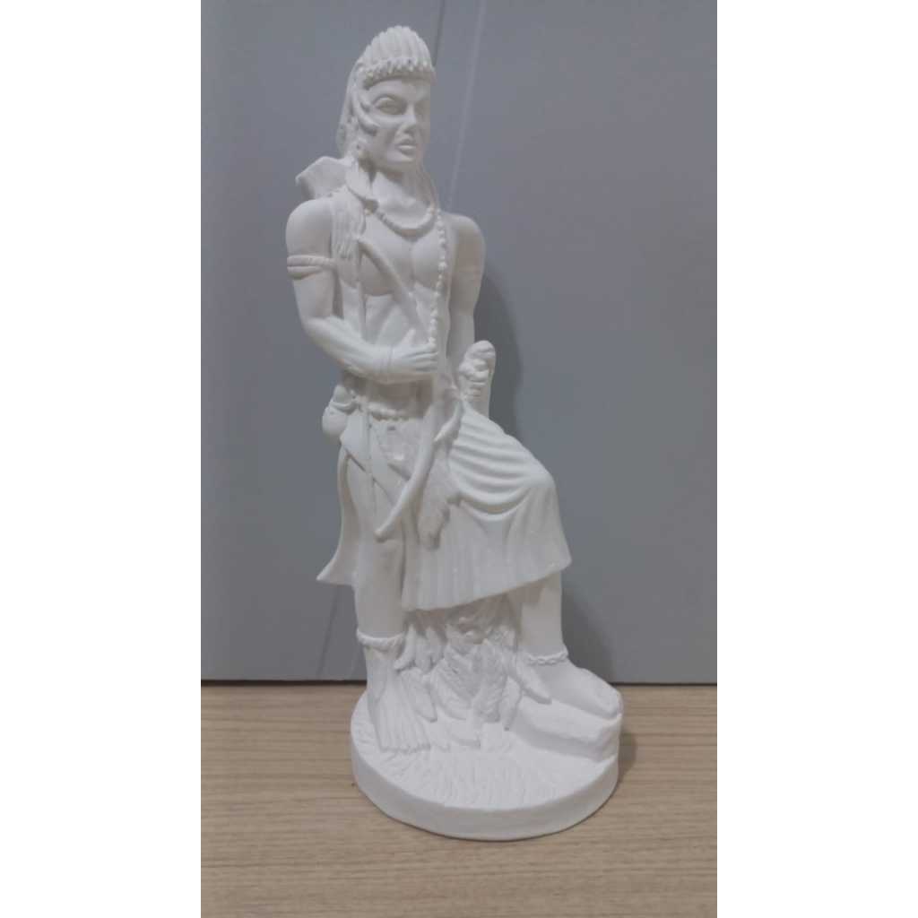 Imagem Estatua de gesso cru Oxossi Oxóssi Rei das Matas 25X14 UMBANDA CANDOMBLÉ