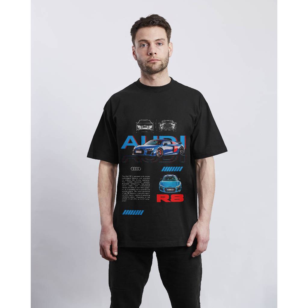 Camiseta StreetWear Audi r8  Video Game R8 Carros Detalhes unissex 100% Algodão Audi R8