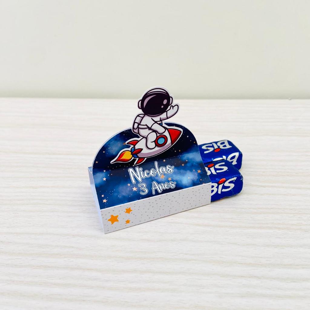 PORTA BIS DUPLO PERSONALIZADO ASTRONAUTA / LEMBRANCINHA ASTRONAUTA / ANIVERSÁRIO ASTRONAUTA / FESTA ASTRONAUTA