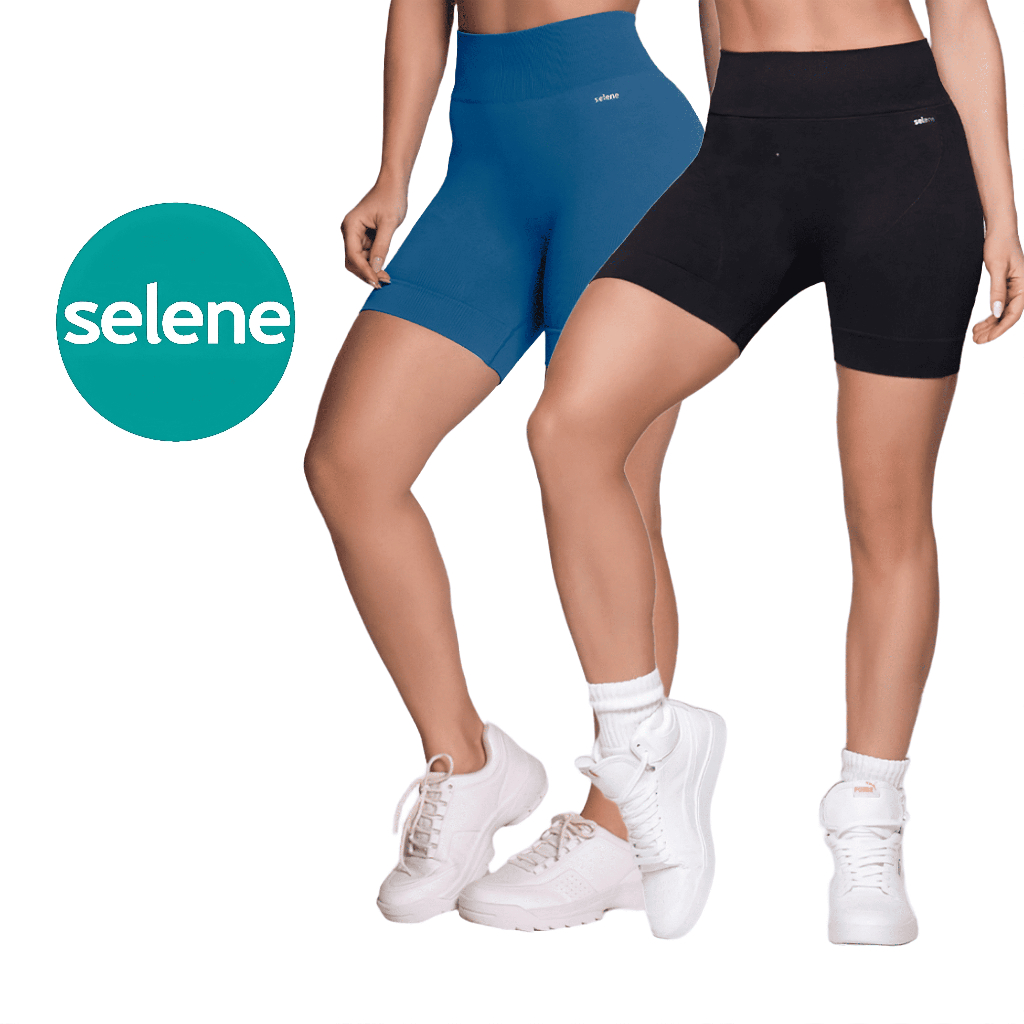 Short Corrida Feminino Selene Legging Bermuda Academia Original
