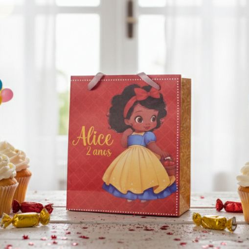 SACOLINHA Branca de Neve negra Personalizado | Sacolinha | Lembrancinha | Mimos | Aniversário Branca de neve negra