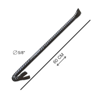 Ferramenta Pé de Cabra 60 cm (5/8″) – Alavanca de Aço para Construção