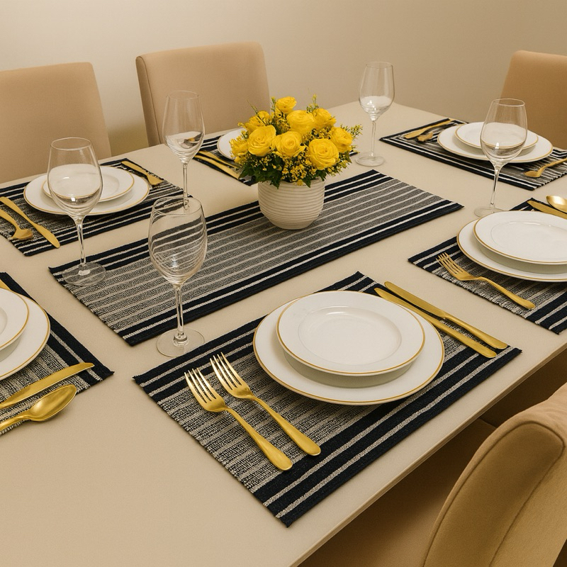 Jogo Americano 7 peças Algodão Chic Decoração