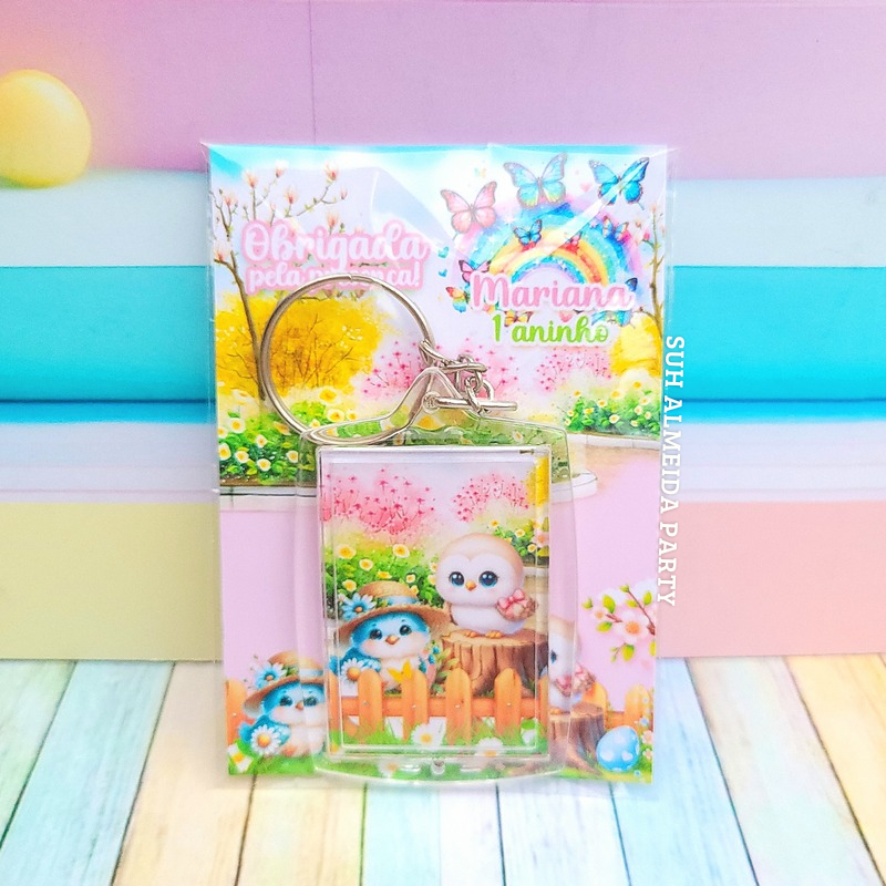 Chaveiro Personalizado Jardim das Borboletas Lembrancinha Festa Aniversario