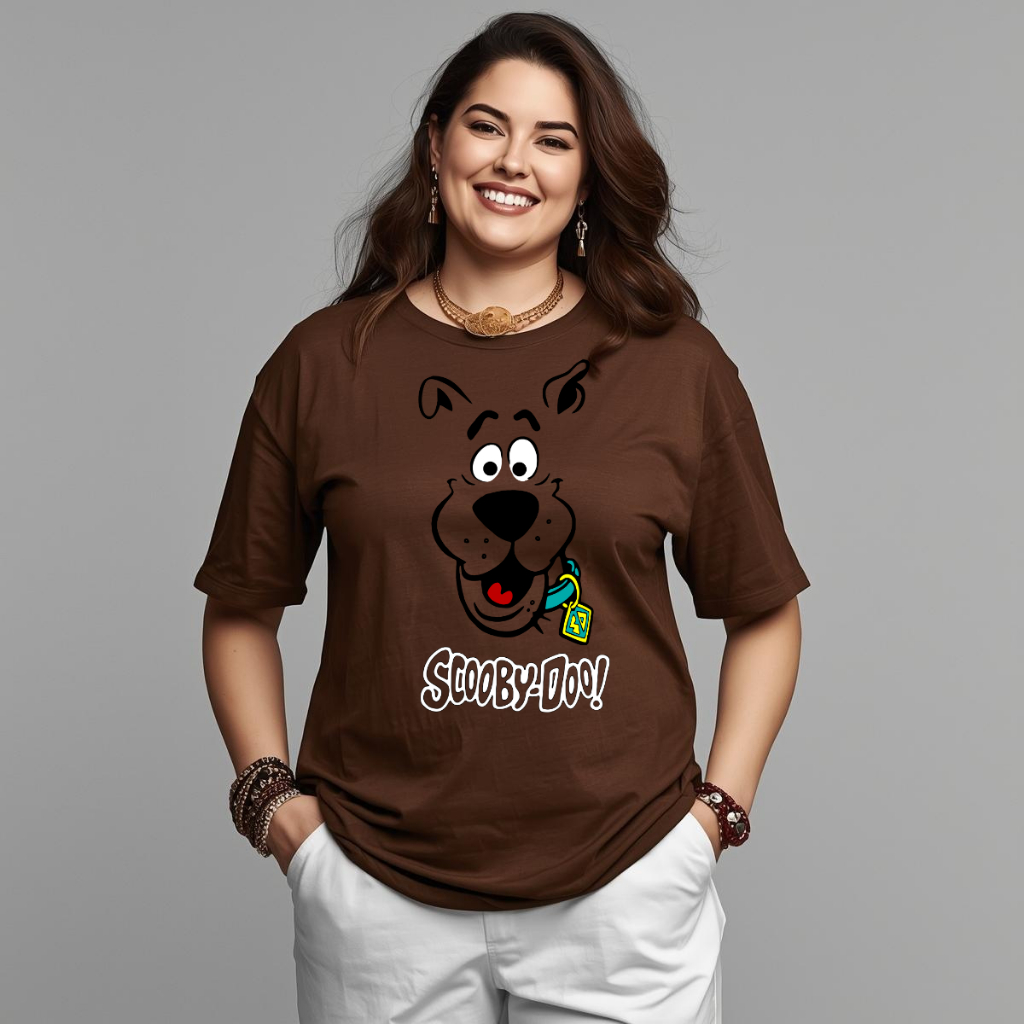 Camiseta Camisa Estampada Scooby Doo Blusa Fantasia Cachorro Desenho Algodão Infantil Adulto Desenho