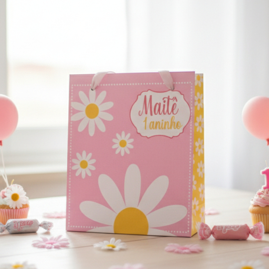 SACOLINHA Margarida Personalizado | Sacolinha | Lembrancinha | Mimos | Aniversário Margarida em Oferta na Shopee