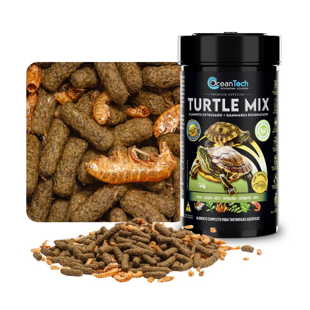 Ração Turtle Mix Ocean Tech  24g - Ração Tartarugas D'Água