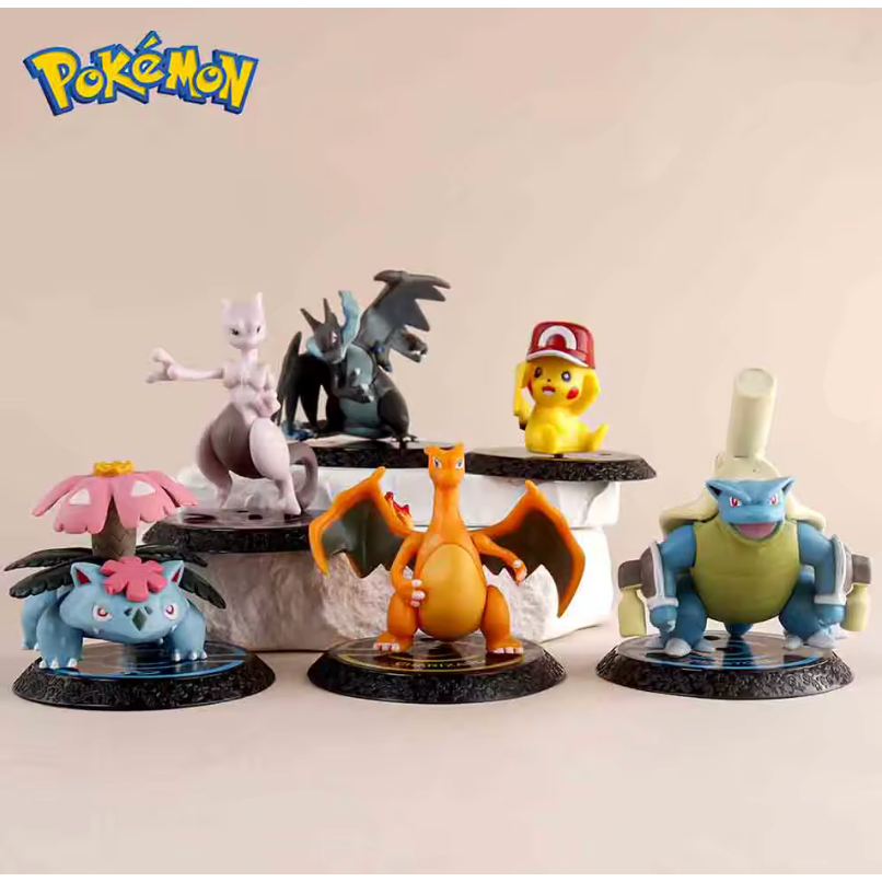 Boneco Pokemon 3D - 6/7CM, Pikachu, Mewtwo, Charizard, Mega Charizard, Mega Blastoise, Mega Venusaur Brinquedo