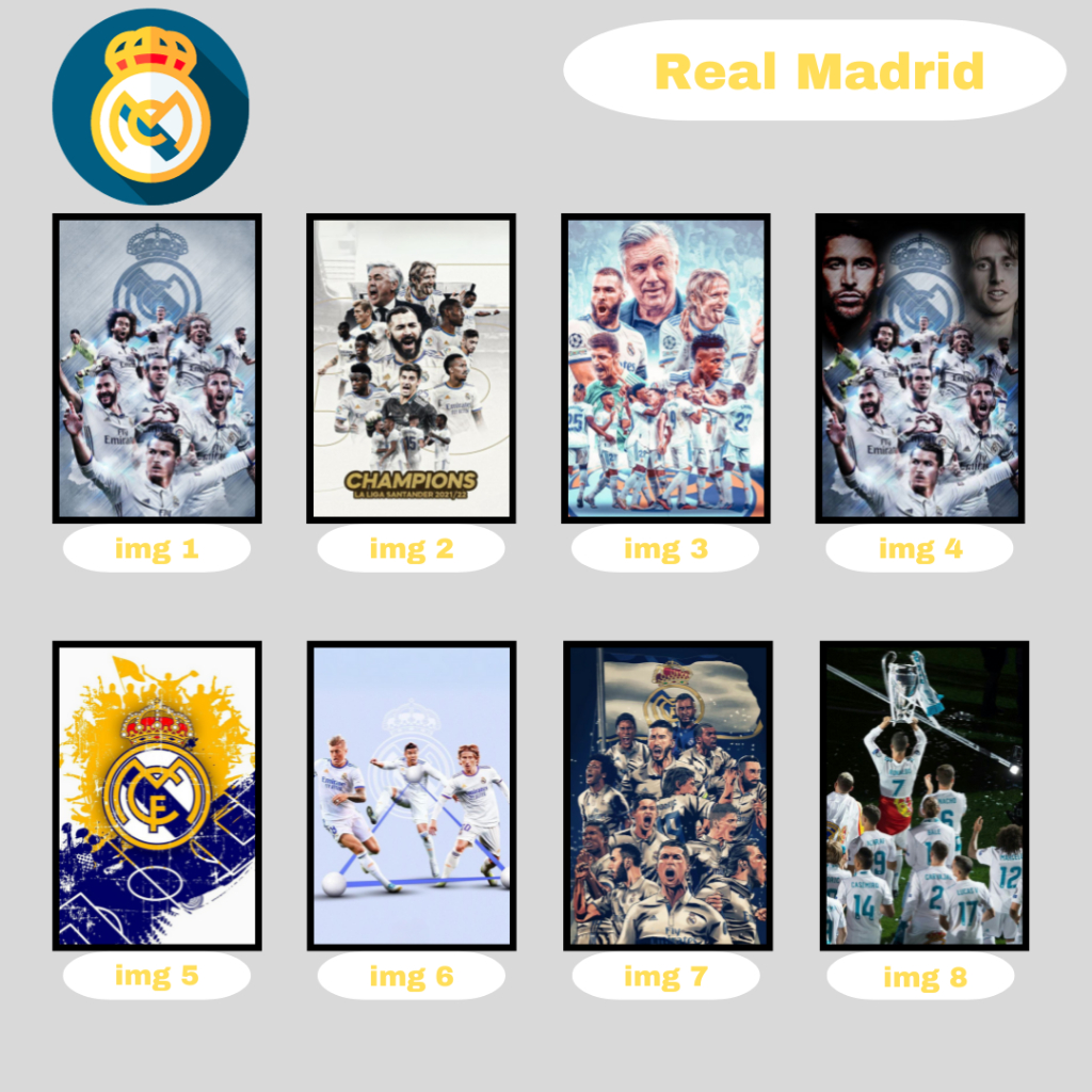 Placa Decorativa Real Madrid | Maior Clube do Mundo | Hala Madrid | Cristiano Ronaldo | Rei da Champions - Nostálgico