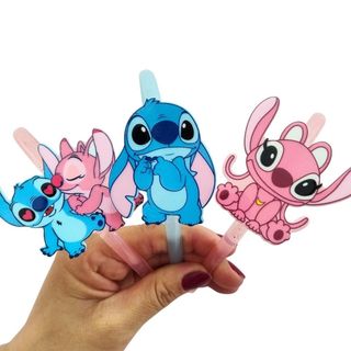 Tiara de Cabelo Infantil em Acrílico Stitch e Angel / Disney / Infantil