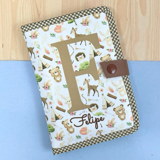 Porta Documentos Infantil Personalizado –  Tema Tribal