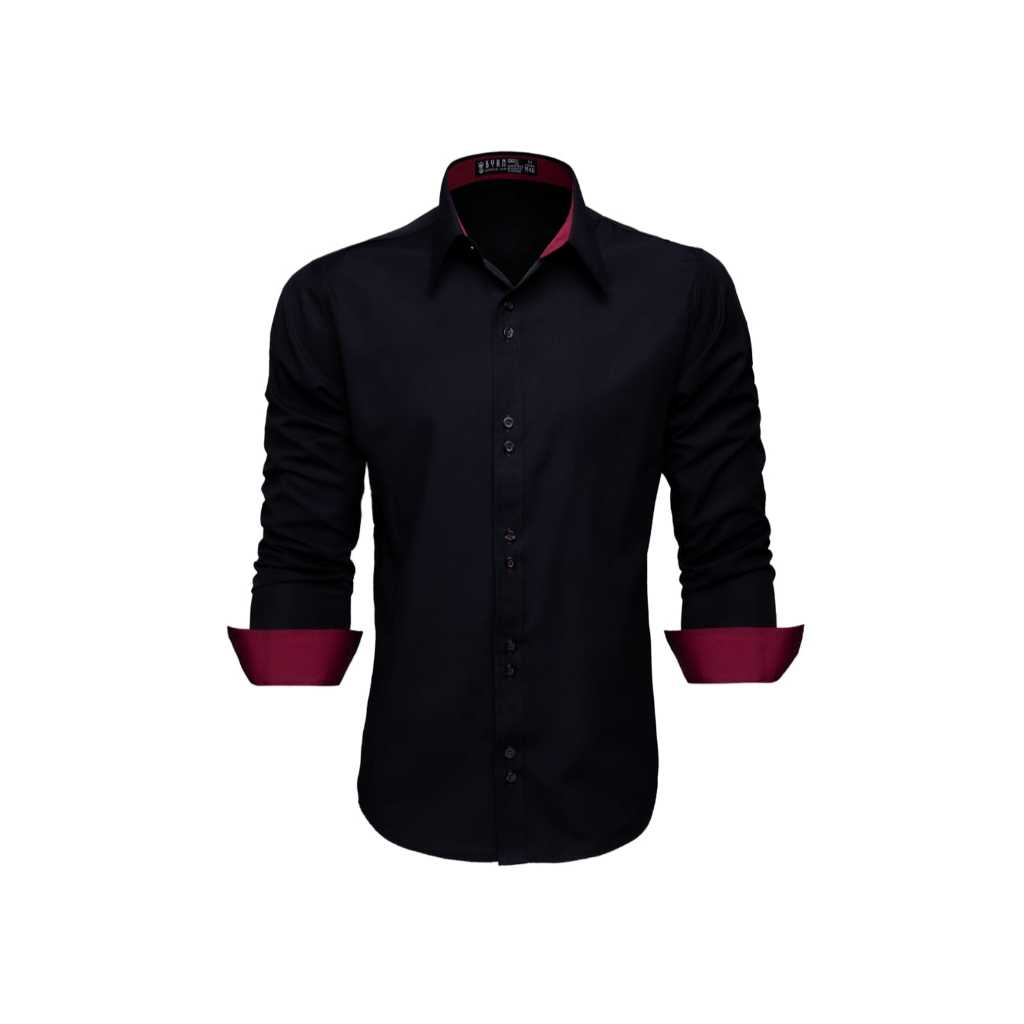 Camisa Social Manga Longa Masculina Lisa Slim Blusa Longa