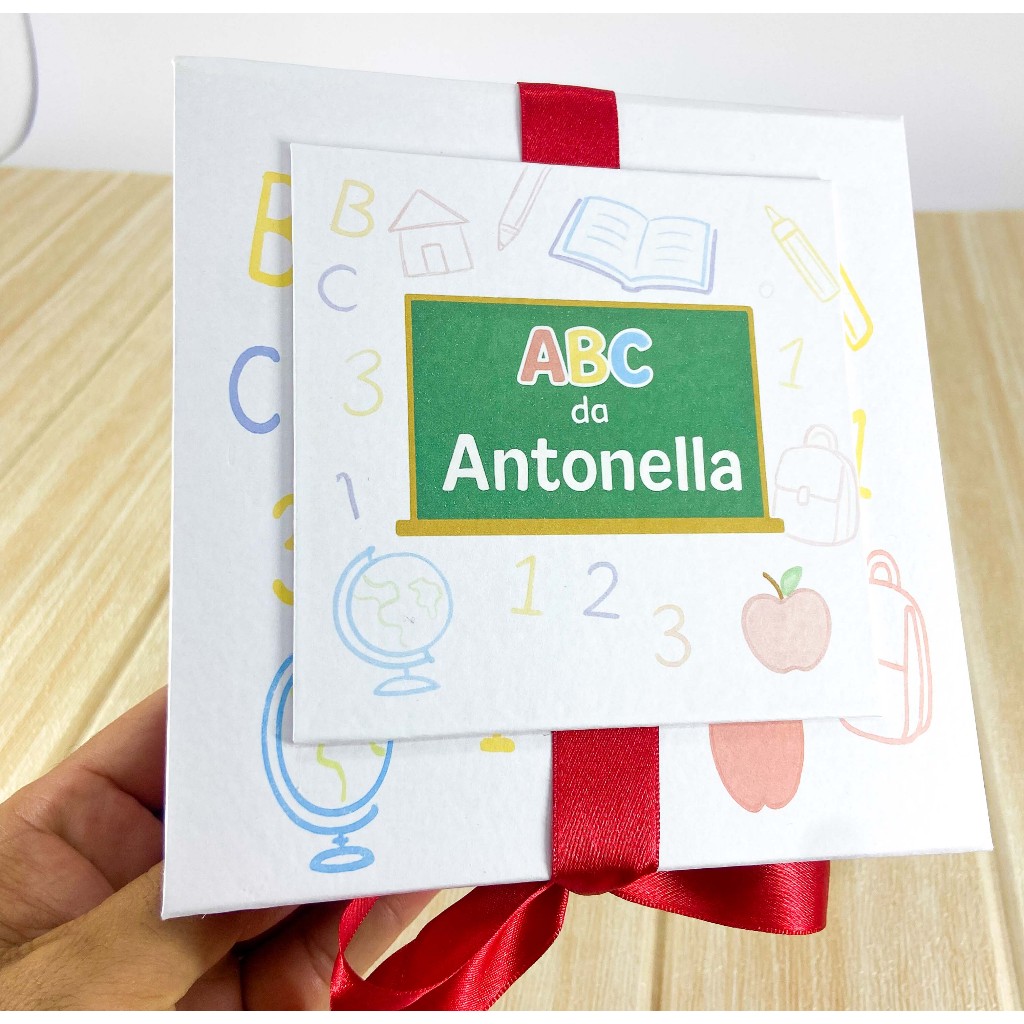 Caixa 15x15x7cm Convite Formatura Escolar Infantil ou Adulto PERSONALIZADA