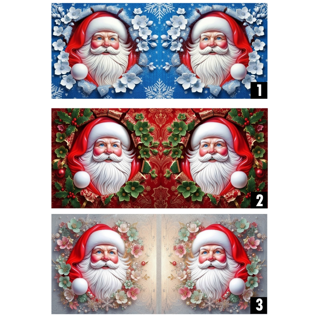Artes Impressa de Natal Papai Noel 3D | Imagens prontas para estampar suas Canecas | Sublimação | Ano Novo