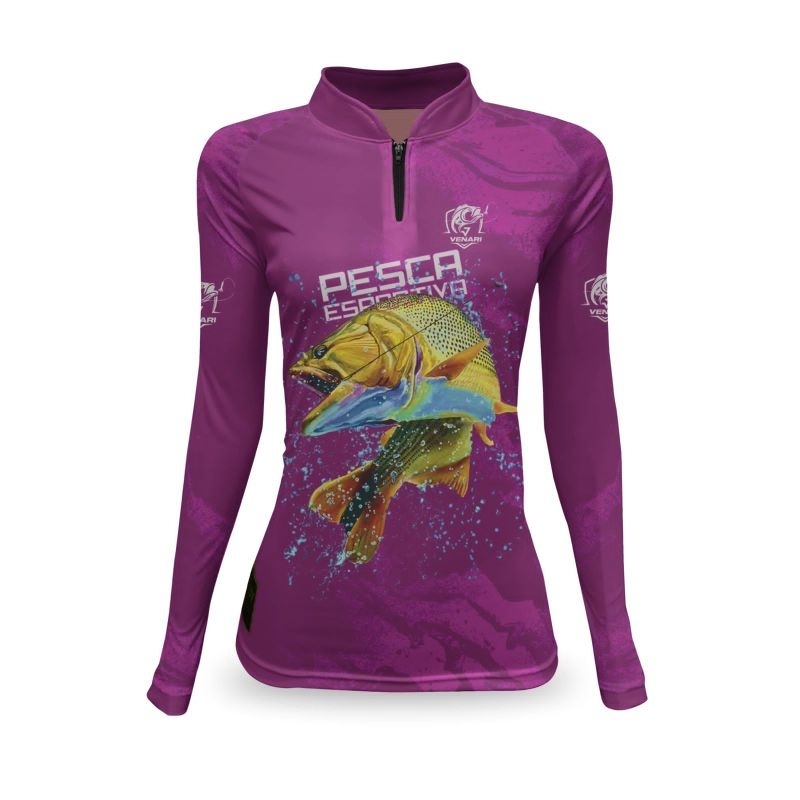 Camisa Feminina Pesca Peixe Dourado Camiseta Proteção Uv50 Pescaria Camiseta Manga longa pesca Blusa Pesca Feminina em Oferta na Shopee