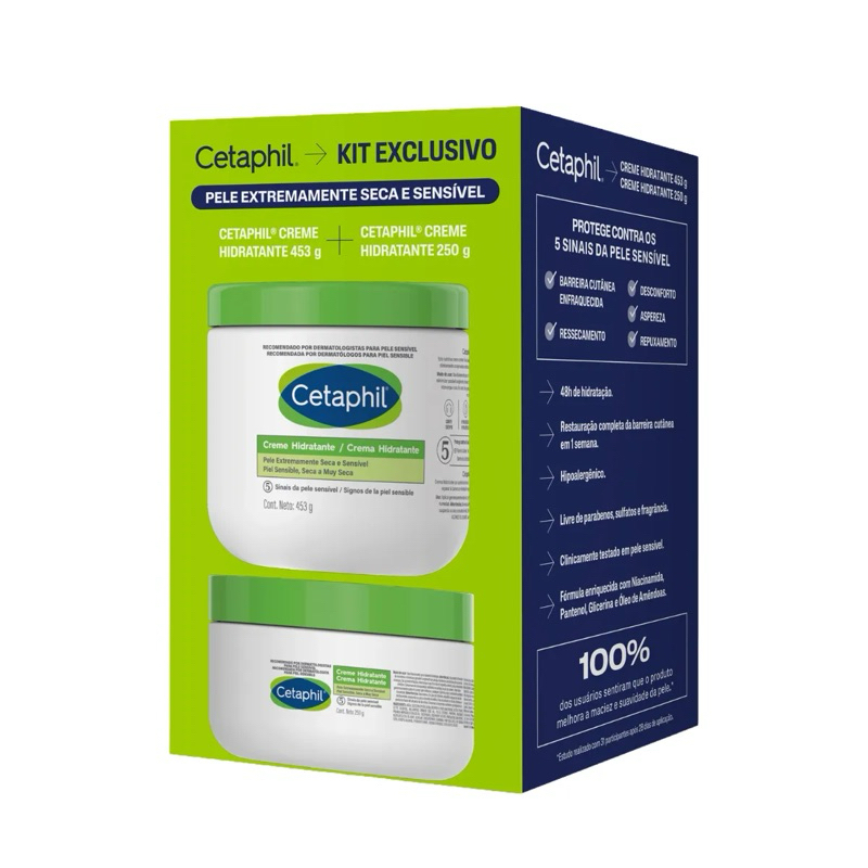 Kit Cetaphil Corporal Creme Hidratante 453g + Creme Hidratante 250g