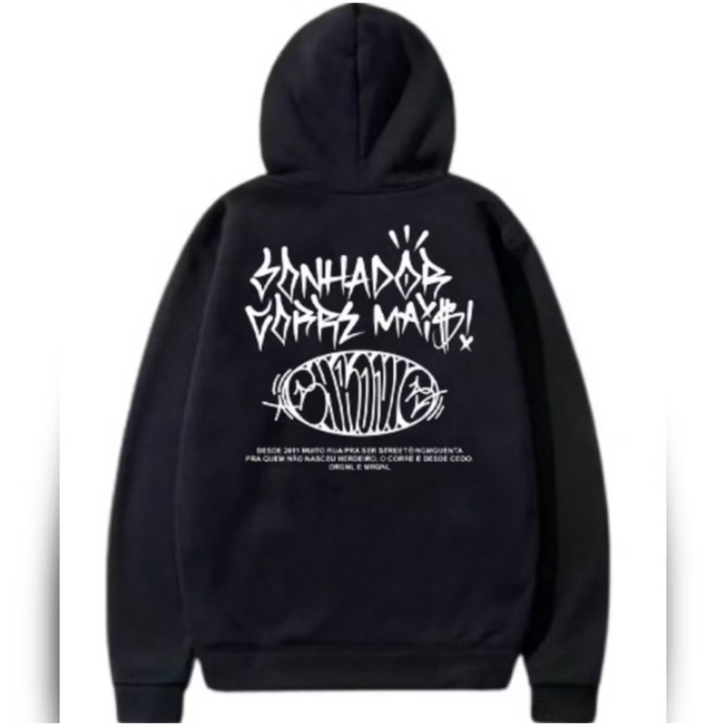 Moletom Chronic Sonhador Corre Mias Picho Grafit  Quentinho Blusão Flanelado Moleton - Envio Imediato