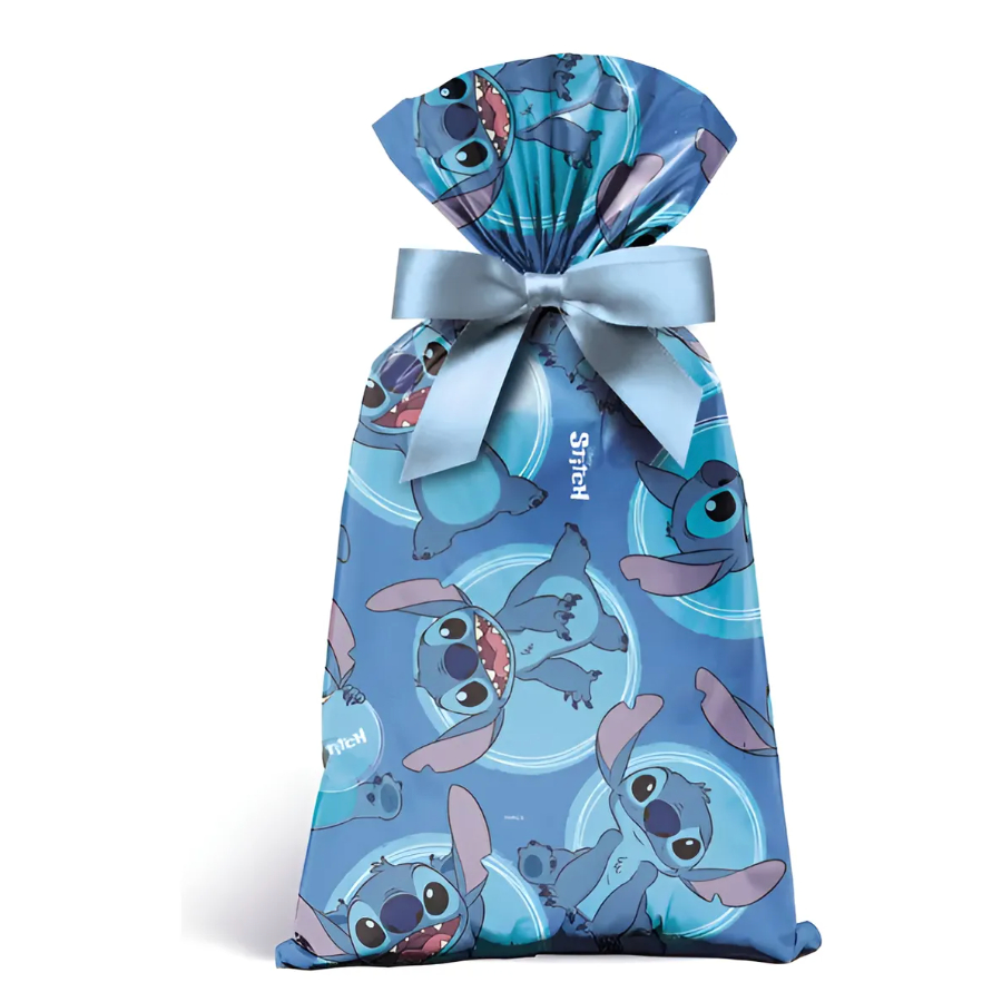40 Sacos Perolado para Presente ou Lembrancinha Festa Stitch 20x29cm Cromus