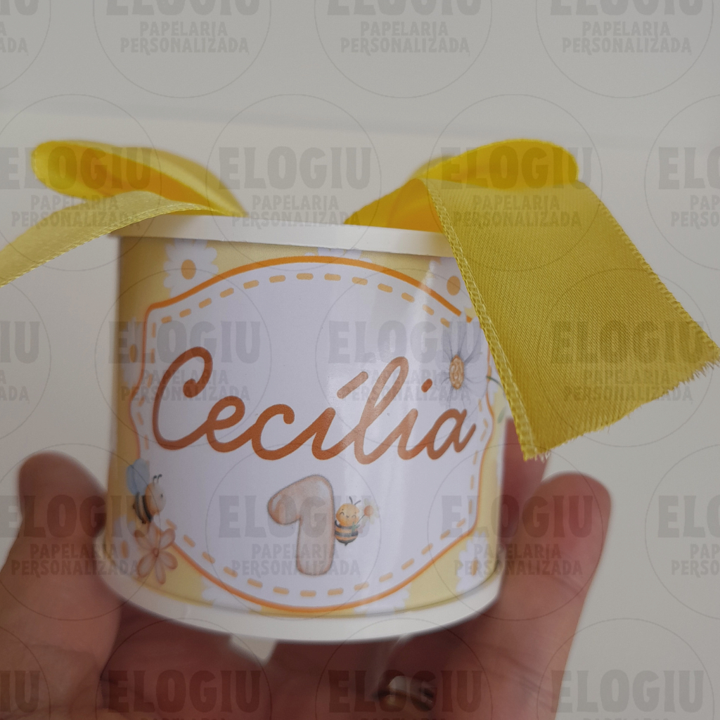 Festa infantil, Lembrancinha Chá de bebê - aniversário Abelha Cute-Tubolata personalizada 5X6