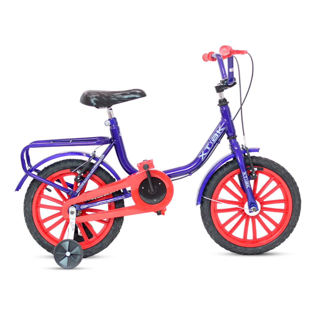 Bicicleta Infantil Masculina Aro 16 Xtbk - Tipo Monareta Azul Escuro e Vermelho - Criança 3 a 7 Anos