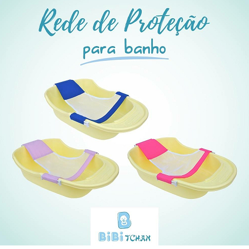 Rede de apoio para o banho do bebê