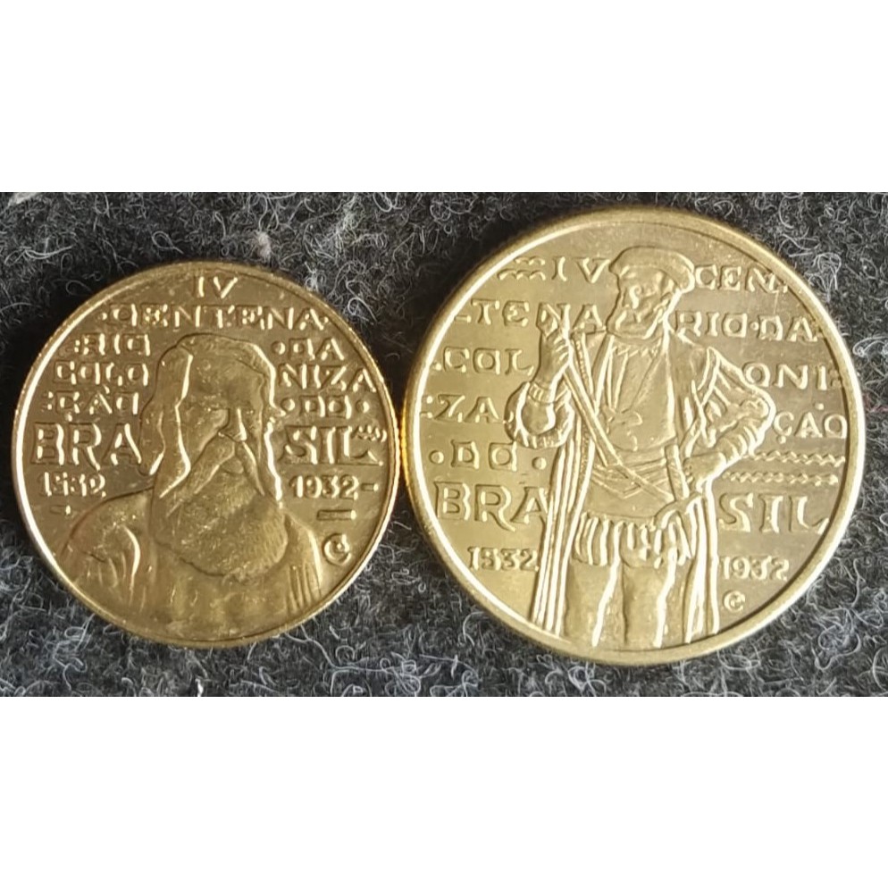 JR-933D Moedas Não Originais 500 e 1000 Réis 1932 (Vicentinas)