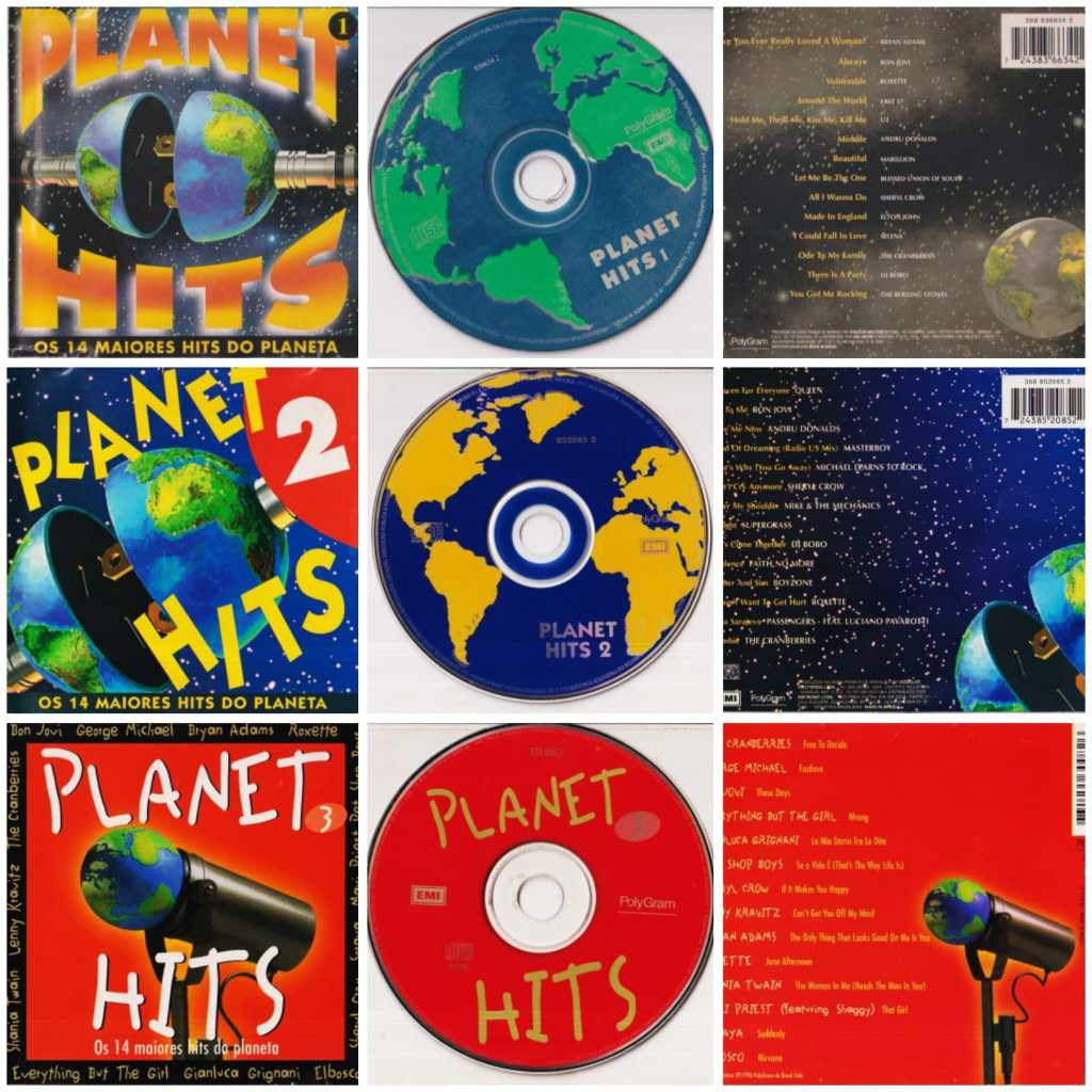 CD PLANET HITS 1 & 2 & 3 OS 14 MAIORES HITS DO PLANETA (1995)