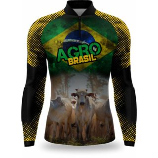 CAMISA BLUSA DE PESCA INFANTIL COM PROTEÇÃO UV50+ AGRO BRASIL em Oferta na Shopee