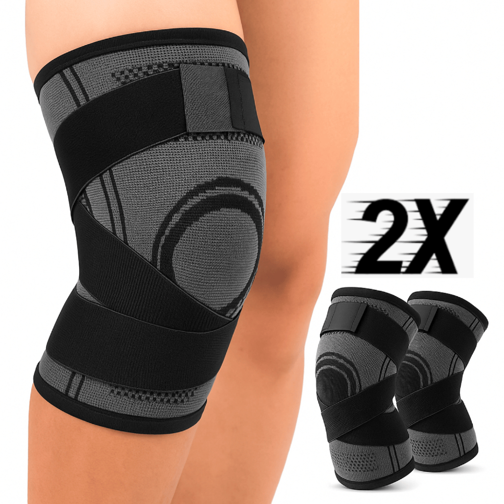 Kit Par Joelheira Alta Compressão Ortopédica Ajustável Alívio de Dor Tensor Proteção Esportes em Oferta na Shopee