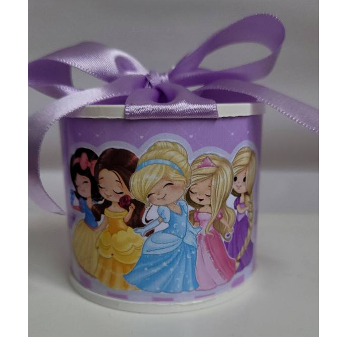 Tubolata Personalizada 5x6cm Princesas cute – Lembrancinha para Festa, Chá de Bebê, Revelação e Maternidade, batizado