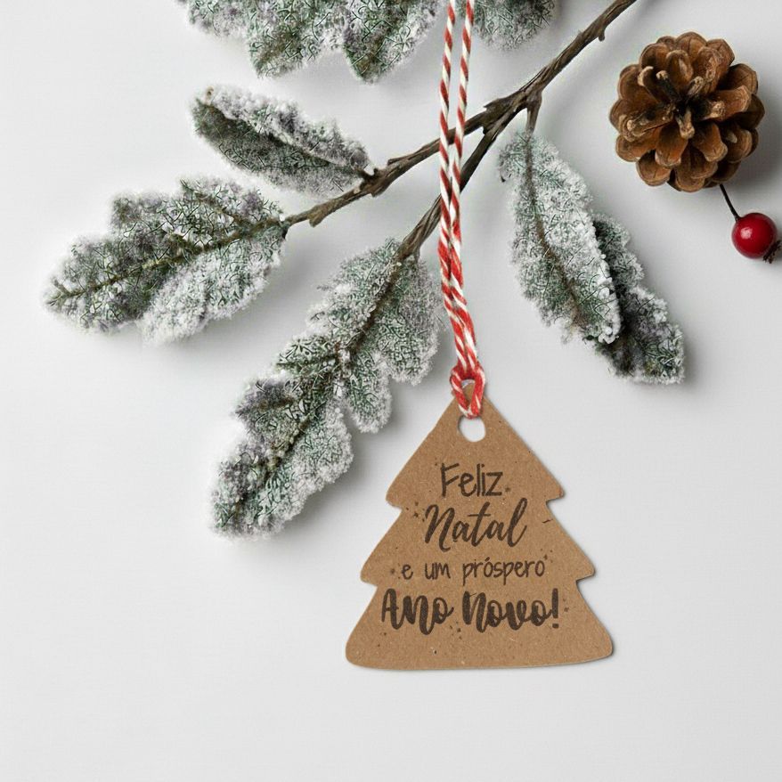 tag kraft Feliz Natal Arvore- Mimo natal- Lembrancinha Natal- Embalangens natal em Oferta na Shopee