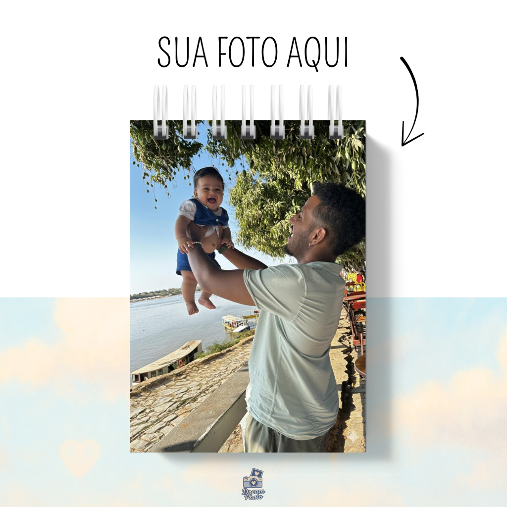 BLOCO DE NOTAS PERSONALIZADO A6 COM FOTO - Presente Criativo, Caderninho de Anotações