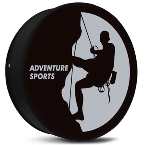 Capa Estepe Ecosport Crossfox Aircross Idea Doblo Adventure Estampa Escalada Adventure Sports com Cabo de Aço e Cadea