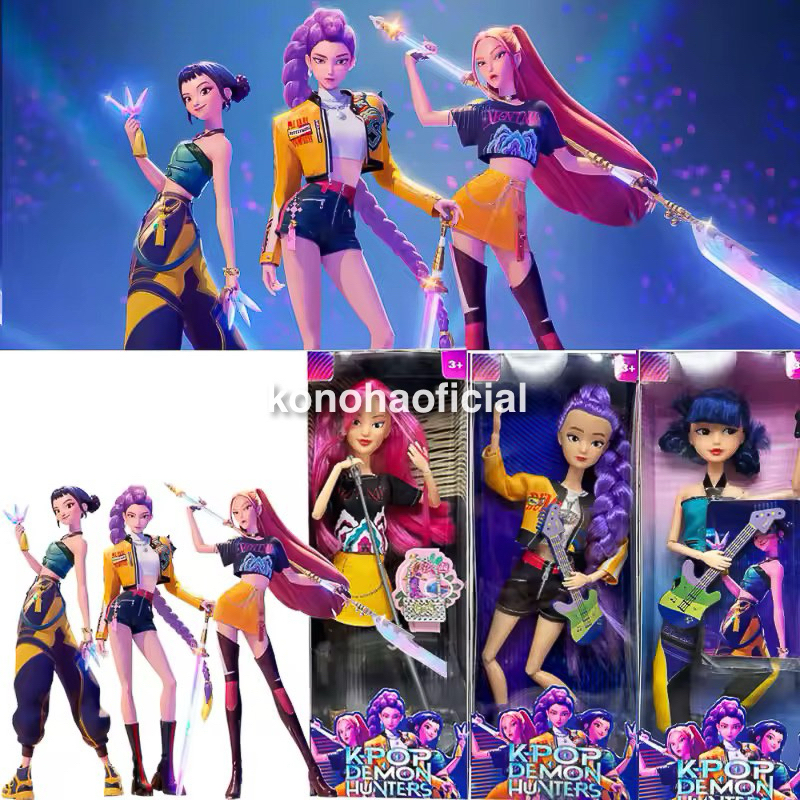 Bonecas Articulada K-Pop Demon Hunters Guerreiras Rumi Mira Zoey Anime Modelo 30cm Presente Lançamento Novo 2025 em Oferta na Shopee