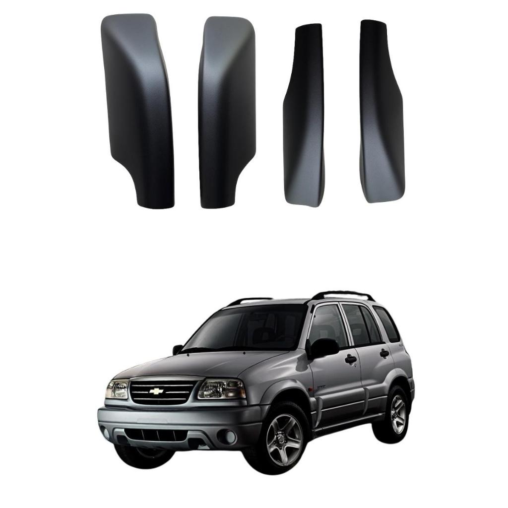 Kit Acabamento Longarina Tampa Capa Rack de Teto Tracker 2007 2008 2009
