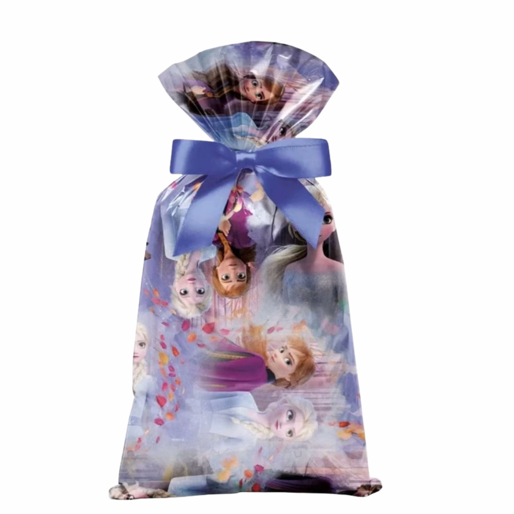 40 Saco de Presente ou Sacolinha Surpresa Plástica Festa Frozen 20x29cm Lembrancinha Cromus Inspire