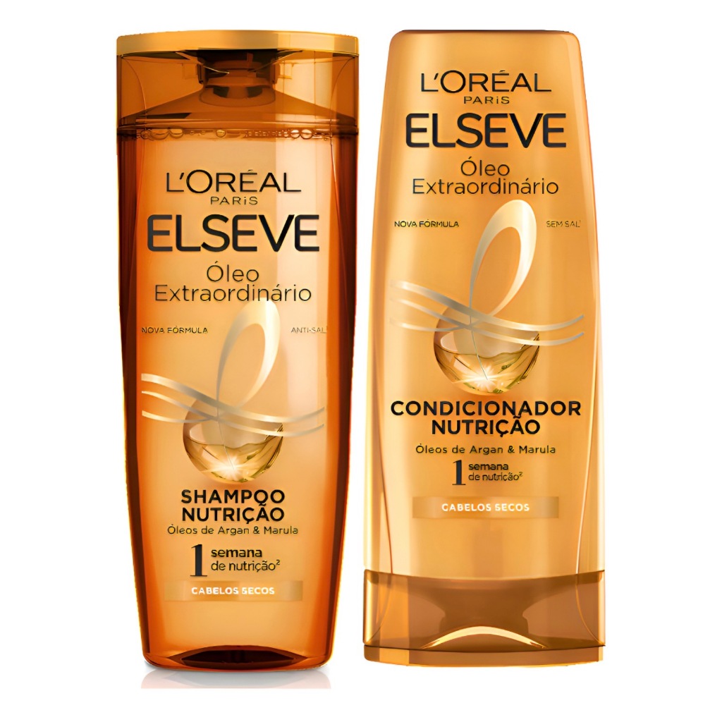 Kit Elseve Óleo Extraordinário Nutrição - ( Shampoo + Condicionador 400ml ) - Envio Rápido em Oferta na Shopee