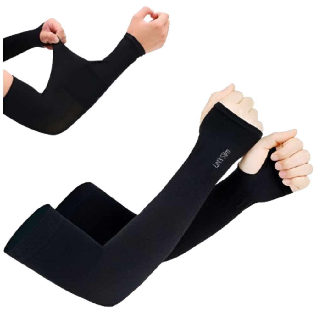 Kit 1/2/4 Pares de Manguito Proteção Solar UV Tecido Respirável Segunda Pele Manga de Gelo Malha Fina em Oferta na Shopee