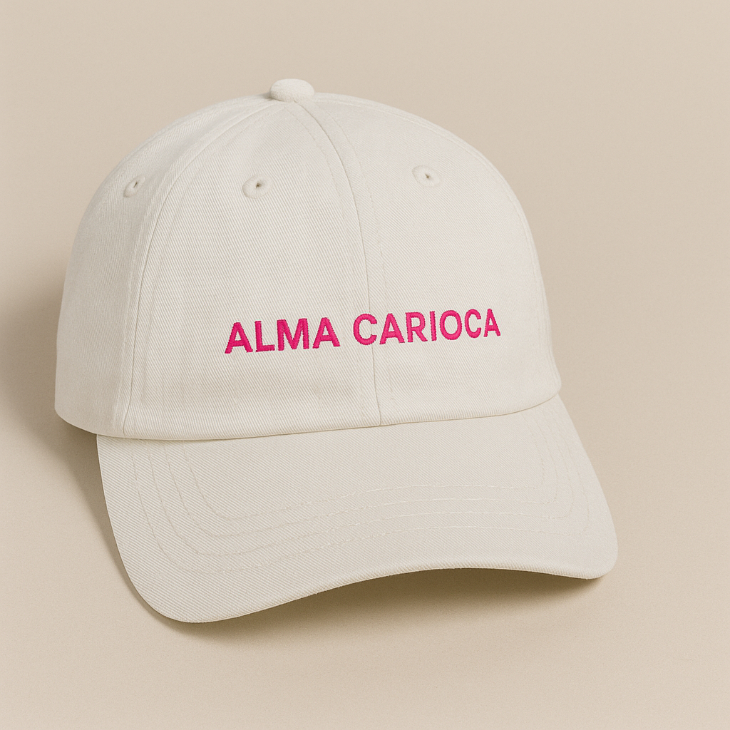 Boné Unissex Bordado Alma Carioca Rio de Janeiro Modelo Dad hat Praia Verão Carnaval RJ em Oferta na Shopee