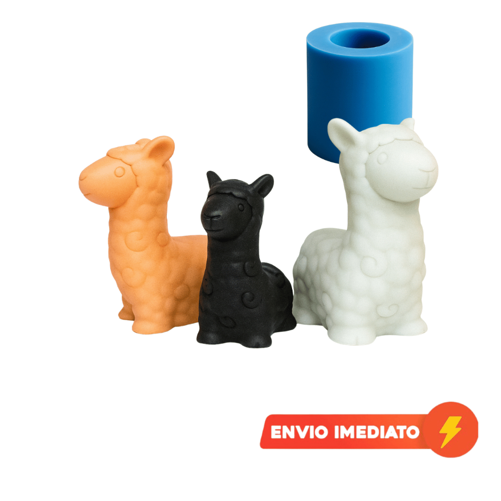 Molde de Silicone Alpaca Cute | Para Vela, Lembrancinhas, Sabonete, Resina, Gesso, DIY