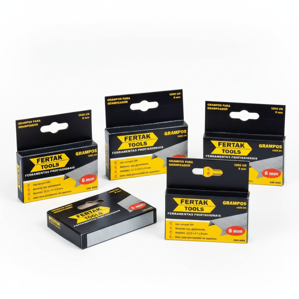 Grampos Grampeador Tapeceiro Profissional de Grampos Fertak em Oferta na Shopee