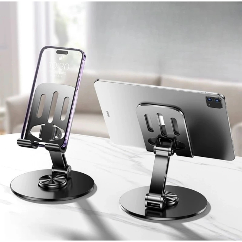 Suporte Giratório para Celular e Tablet SUP-7472 Base de Mesa Ajustável 360°Inclui Ventosa e Espuma Protetora em Oferta na Shopee