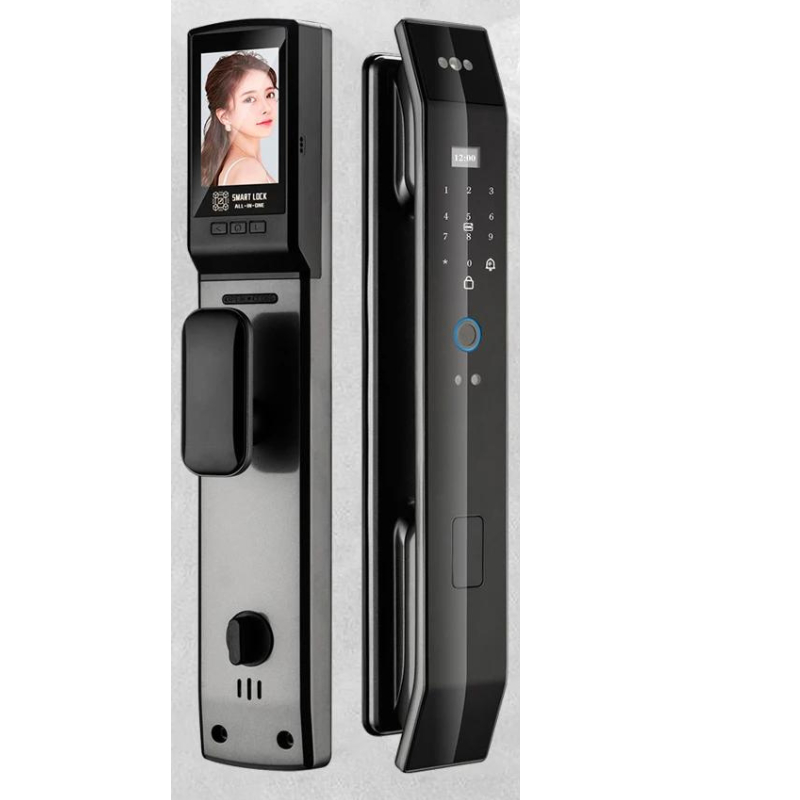 Fechadura com Câmera de Segurança, 3D Face, Impressão Digital Inteligente, Senha Biométrica