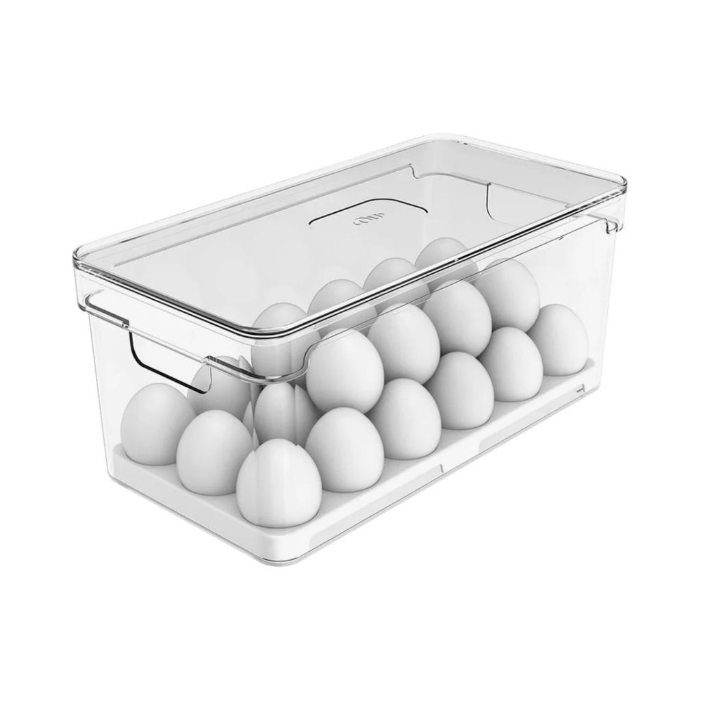 Organizador de ovos com tampa 36 unindades - 5 Litros - 30x15x13cm  Linha Clear Fresh <OU>