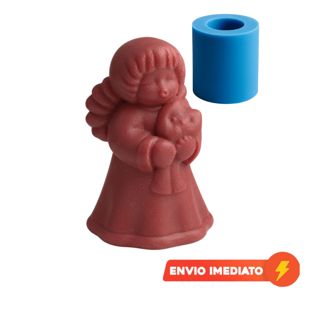 Molde Forma Silicone Anjo Para Lembrancinhas: Vela, Sabonete, Resina, Gesso