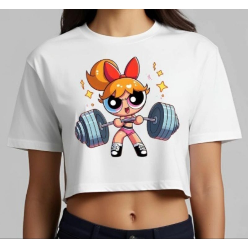Cropped Feminino Personagens As Meninas Superpoderosas camiseta blusa t- shirt moda geek streetwear Kawaii manga curta